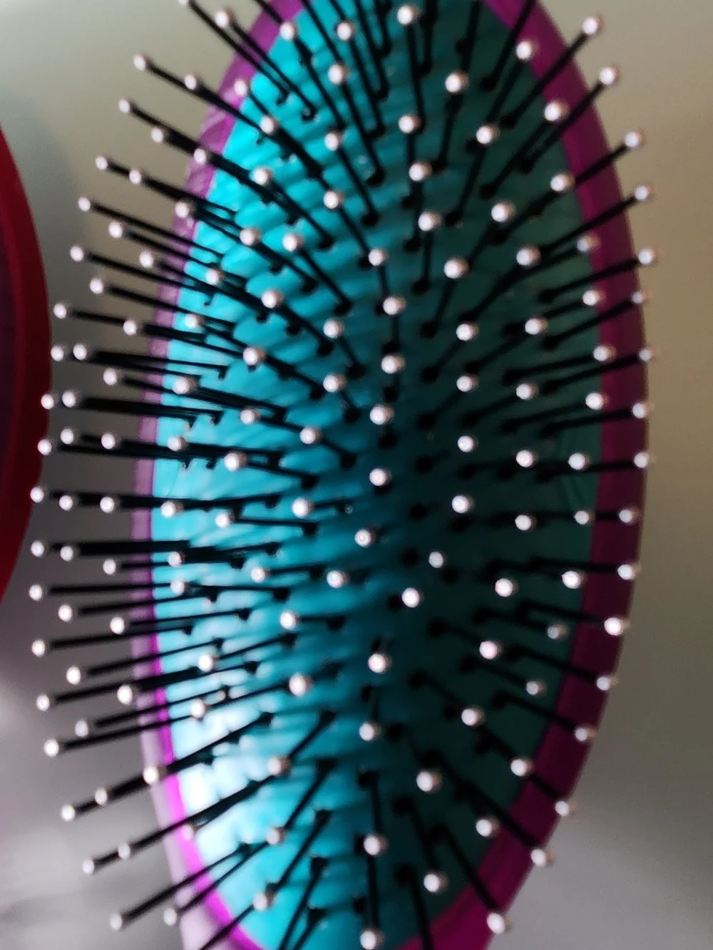 3-Olivia Garden Colorful Detangler HAIR Brush Trio - Purple, Pink & Teal